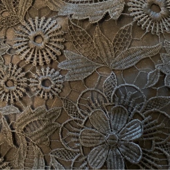 Milly Size 8 Black Lace Overlay Fit and Flare dress size 8 LBD - Picture 9 of 15